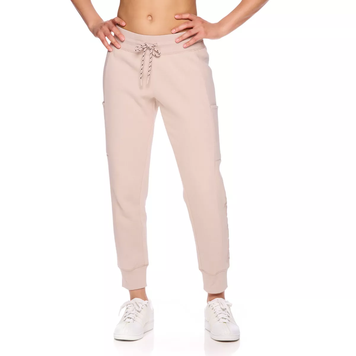 Reebok Women's Super Soft Fleece Gravity Jogger with Pocket Mushroom