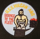 VINTAGE USS VULCAN AR-S Service TC The Fleet  Original NAM Era Embroidered Patch — photo 1