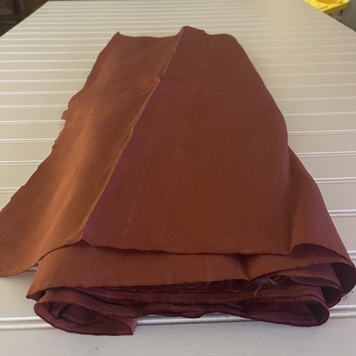 SILK, MAROON FABRIC 5 Yards x 22 Inches Wide or 180 Inches x 22 Wide - Picture 2 of 12