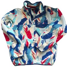 Patagonia Snap-T Pullover SIZE S Synchilla Feather Dance Women  s