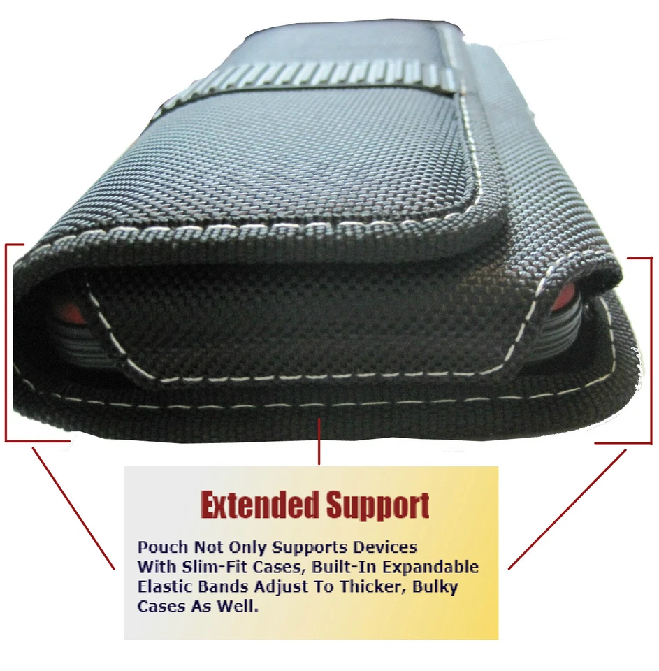 Mgbca Magnetic Nylon Phone Holster Pouch For LG Stylo 6 Belt Loop Clip Holder(S) - Image 4 of 4