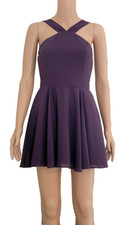 Lulu's Purple Chiffon Lined Dress perfect for Special Occasions Size S