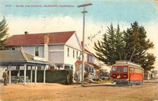 Seabright California Hotel and Station Vintage Postcard AA30567