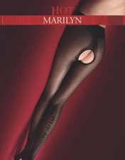 Marilyn H10 Exclusive sheer silky matte tights with a piquant cutout 20 Den