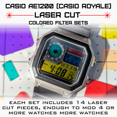 CASIO CE-6000 レジスター A127 Casio AE1200 (Casio Royale) Laser Cut Two Color Screen Filter Sets