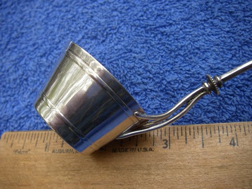 Early WHITING Sterling BUCKET Form SAUCE LADLE-TURNED DISKS Finial-#38 - Picture 3 of 7