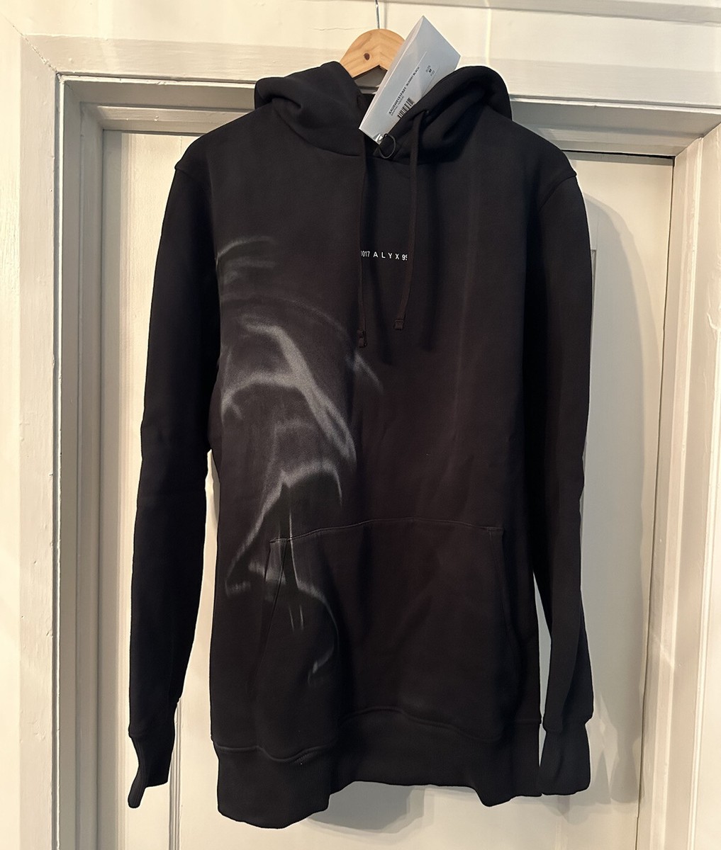 【ALYX】Black Graphic Hoodie Men's 1017 ALYX 9SM Black Graphic Hoodie | Size Medium | New