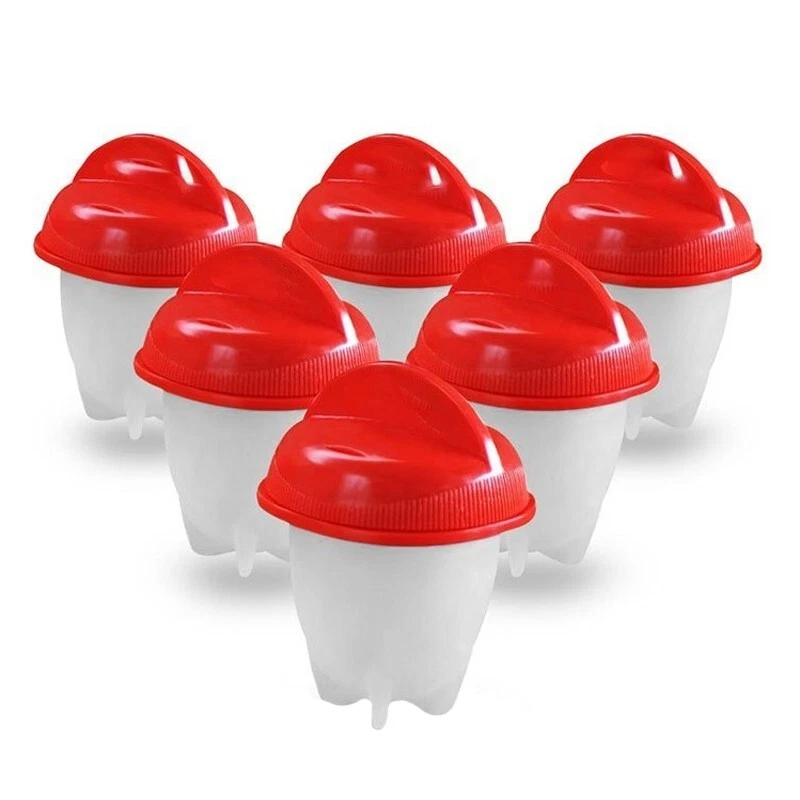 6X Ei-Pochierer Eierkocher Eierform BPA-frei Eier Pochier Tassen DHL Retoo - Bild 2 von 4