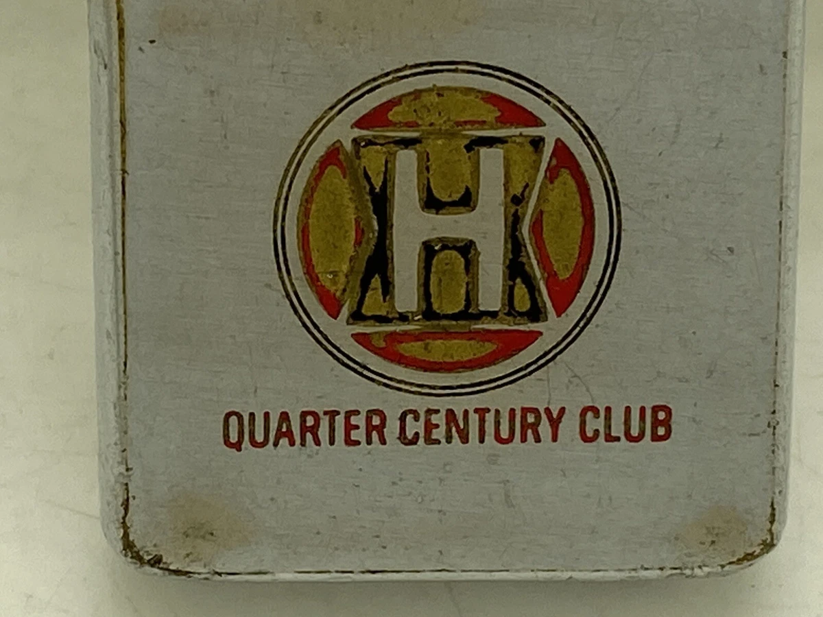 Vintage 1961 Zippo Lighter Quarter Century Club H Logo