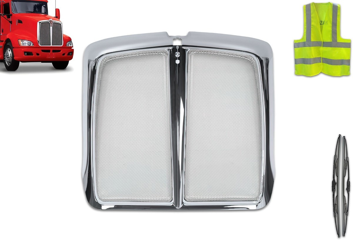 Grille Chrome with Aluminum Bug Mesh Net For Kenworth T660 Models