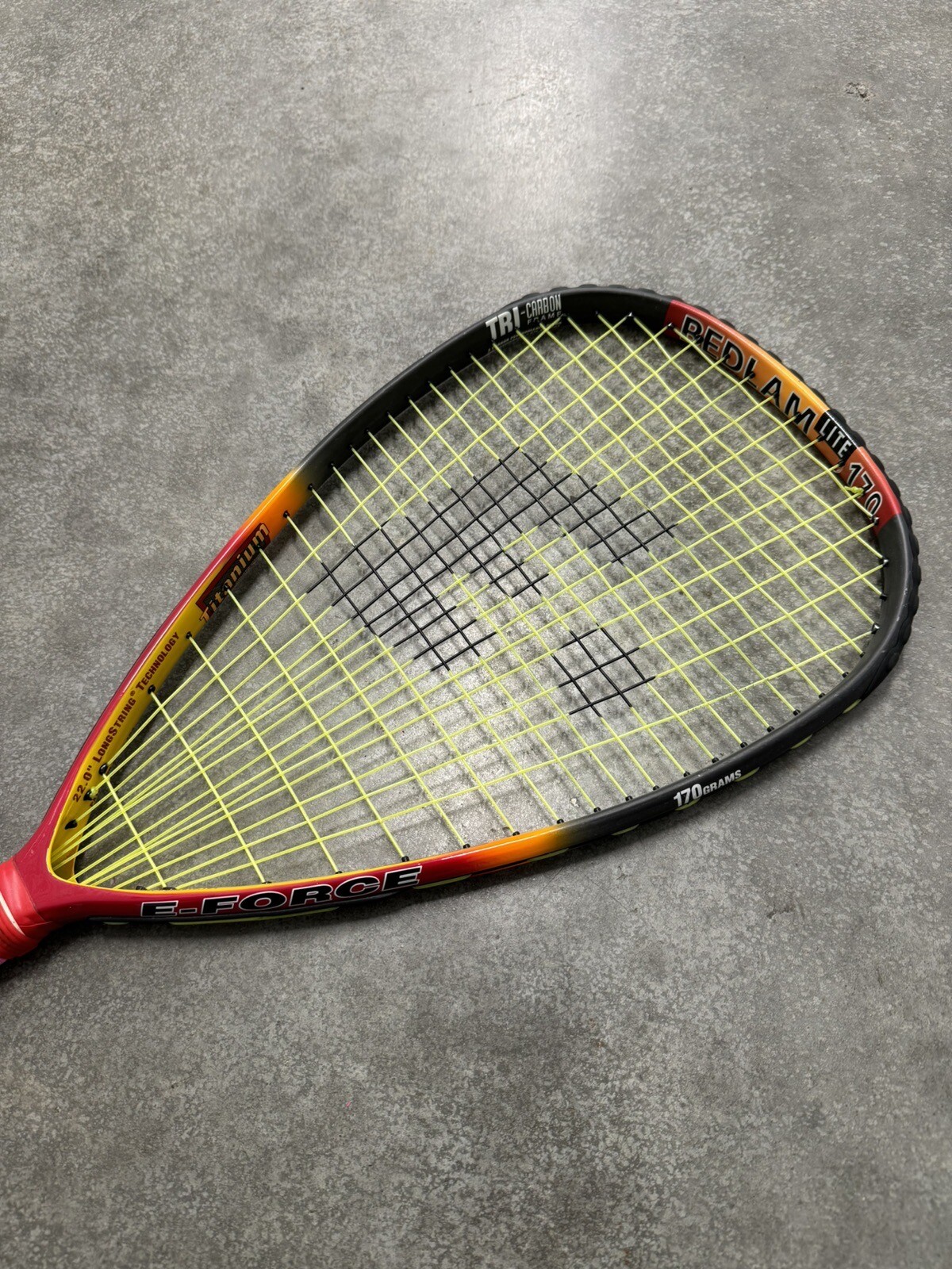 E Force 22” Bedlam Lite Power Racquetball Racquet 170 Gram Titanium Tri