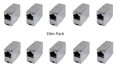 10er Pack CAT5e Kupplung Patchkabelverlängerung geschirmt /  EFB 37507.1
