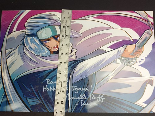 Póster firmado con autógrafo Bleach Rukia Bankai Hakka no Togame Michelle Ruff 11x17 - Imagen 13 de 23
