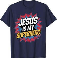 Jesus Is My Superhero Christian Men Boy God Son Good Toddler T-Shirt