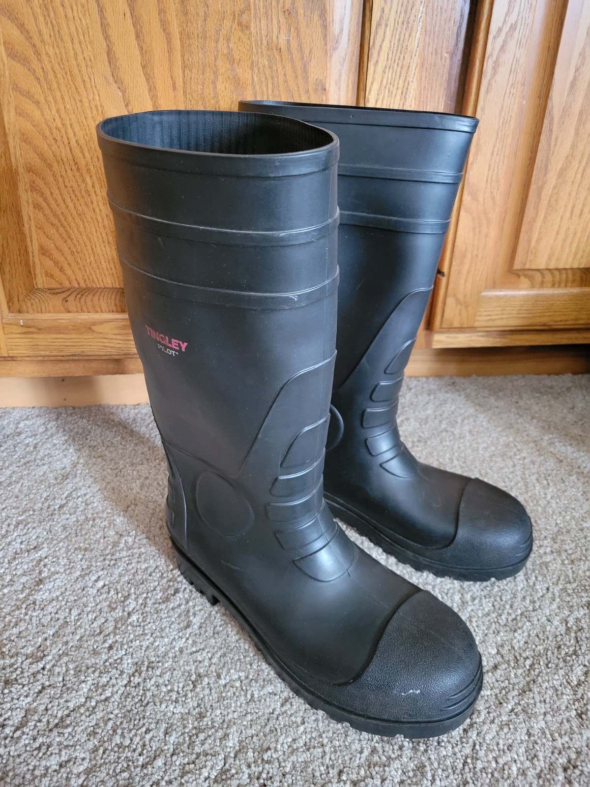 Plain Toe PVC Waterproof Fishing Rain Boots