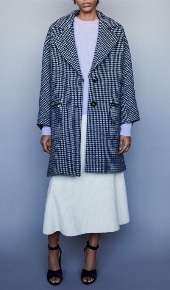 Maje Long Overcoat Collared Button Org $865 - image 2