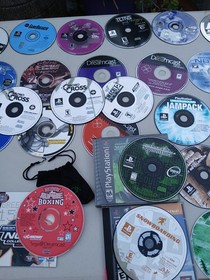 PS1 Sega Dreamcast & Xbox Games Lot &ndash; Scratched Discs & Empty Cases&ndash; AS IS