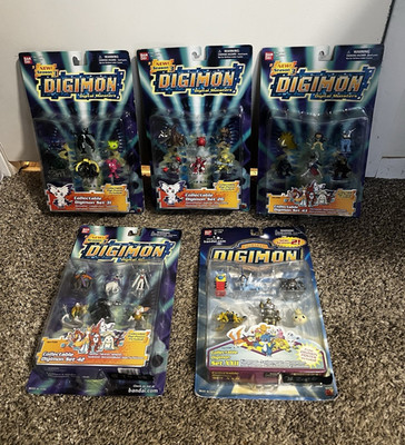 Bandai Digimon 5pc Mixed Figure Lot Otakumon LadyDevimon Vintage Sealed