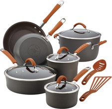 Rachael Ray Cucina Dishwasher Safe Hard Anodized Nonstick Cookware Pots Pans