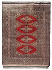 Rare Hand knotted Vintage Pakistani Bokhara Jhaldar Wool Area Rug 4.9 x 3.2 Ft — photo 1