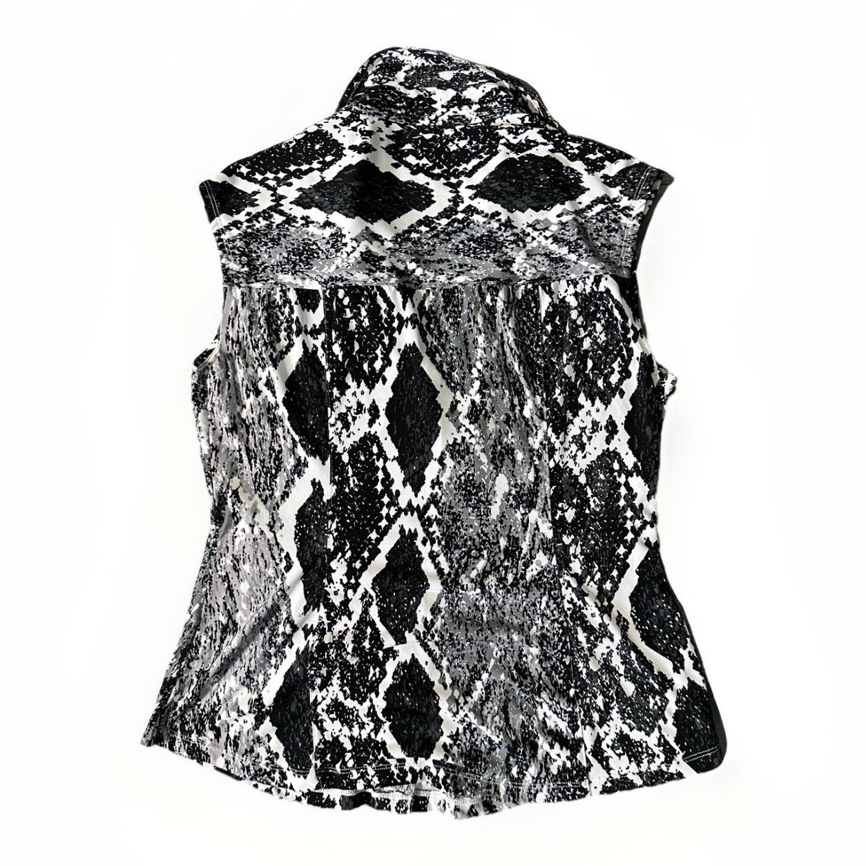 Cache Snake Print Sleeveless Collared Top Pearl S… - image 6