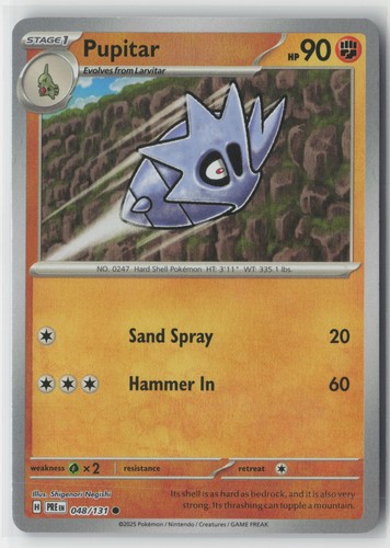 Pupitar (Poke Ball Pattern) Common SV: Prismatic Evolutions 048/131 NM - Picture 1 of 2