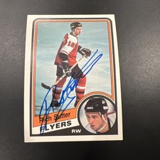 Vintage Hockey Signed Card Autograph Rich Sutter