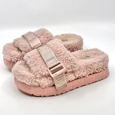 Cute UGG Women's Pink Blossom Fluffita Platform Sandals Slippers Womens Size 6
