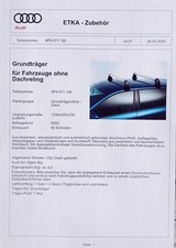 Audi orig. Grundträger A3 8P Sportback 8P9071126 8P9 071 126.