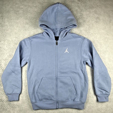 Jordan Boys Youth Medium 10-12 Full Zip Fleece Hoodie Blue Cobalt Bliss NWT