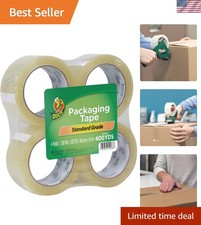 Brand Standard Packaging Tape Refills - 4 Extra Long Rolls of Clear Packing T...