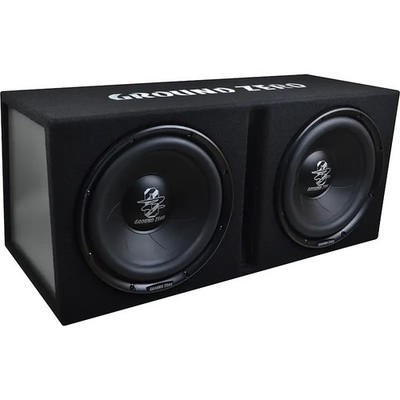 Ground Zero GZIB 2.30BR ACT 2x 30cm Bassreflex Gehäusesubwoofer aktiv Endstufe