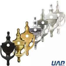UAP Victorian Urn 6" Zamak Front Door Knockers with Spyhole