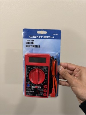 7 Function Digital Multimeter DC-AC Voltage Battery Multi Tester Cen-Tech 98025