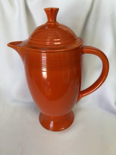 Vintage Fiesta *Red* Coffee Pot & Lid *Beautiful*