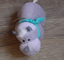 Nici Stofftier Nashorn Nilpferd Halstuch Stofftier Kuscheltier klein grau 13 cm