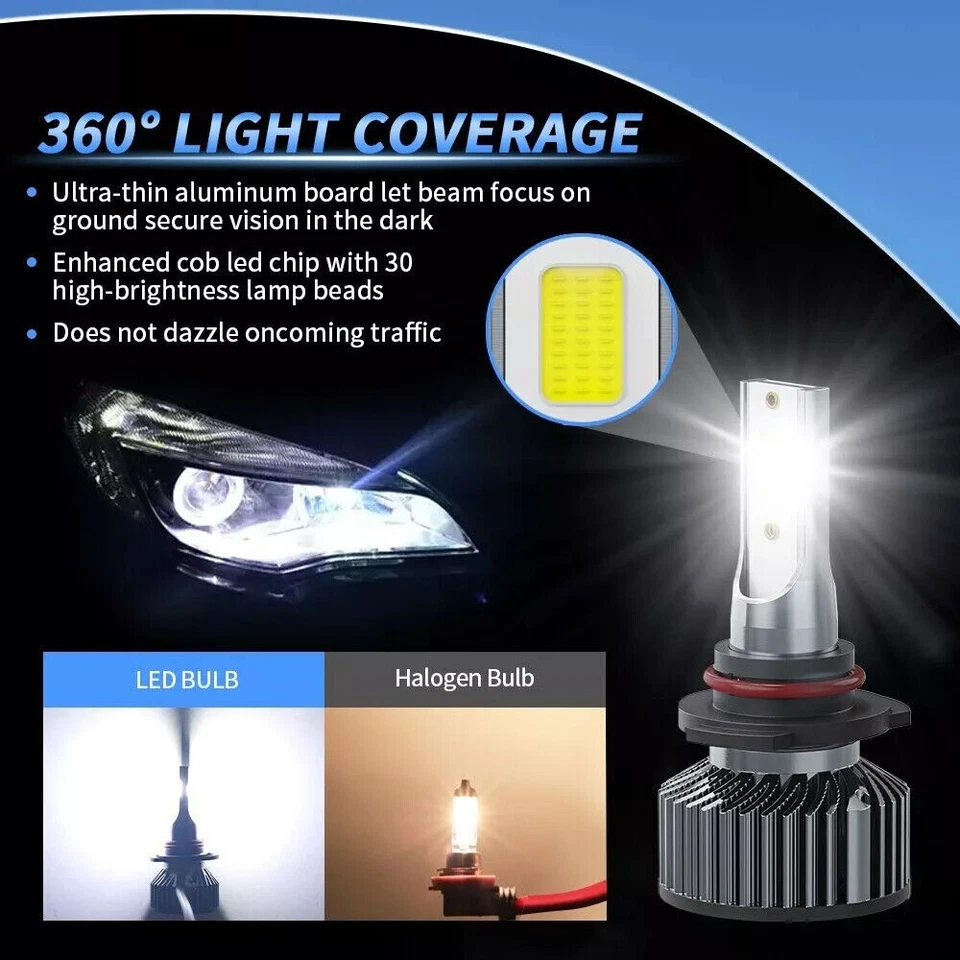 Kit de faróis de LED super brilhantes feixe alto baixo para Acura CL 1997 1998 1999 6500K - Imagem 4 de 4