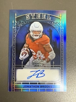 2024 Leaf Trinity Jonathon Brooks #S-JB3 Steel Auto Blue /10