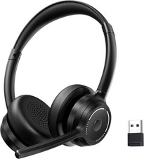 Gixxted KH109 Wireless Headset with Mic and USB Dongle Fit for Computer/PC/Teams