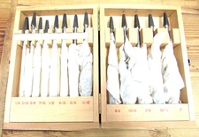 vintage RIDGWAY barn beam wood drill bit Set post boring wood augers QTY: 13