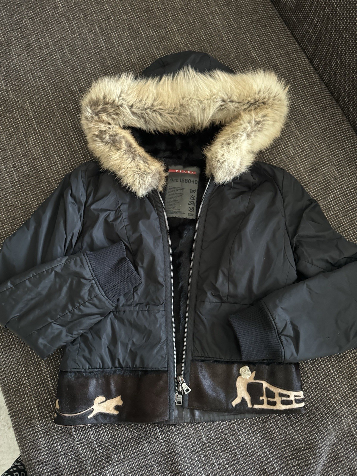 Authentic Prada Jacket Womens Jacket Down Nylon B… - image 20