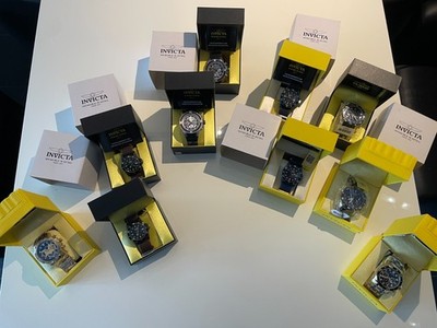 10x Invicta Herrenuhr Konvolut / Men's Watch Set (Pro Diver, Bolt, Scuba)