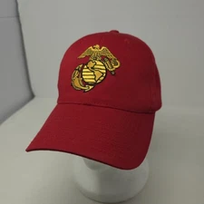  US Marine Corps Red Embroidered Adjustable Red Cap Hat Captivating Headgear