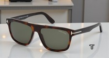 Tom Ford Cecilio-02 FT0628 52N Shiny Dark Havana Green 57 mm Men's Sunglasses