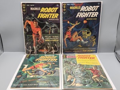 Magnus:Robot Fighter #18,19,21,22 Lot Of 4 Gold Key Comics 1967-68/Free Shipping