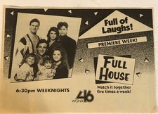 Full House Tv Series Vintage Print Ad John Stamos Bob Saget Olsen Twins TPA11