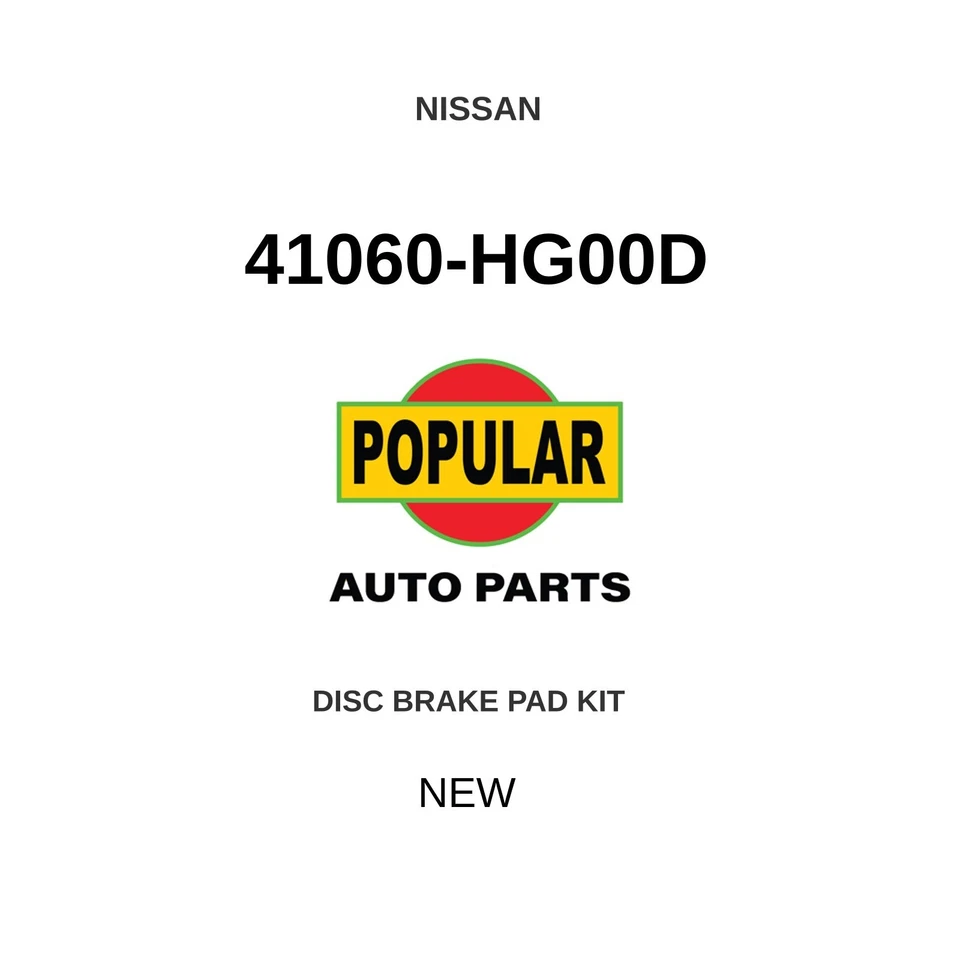 Kit de plaquettes de frein à disque d'origine Nissan 41060-HG00D - Photo 1/1
