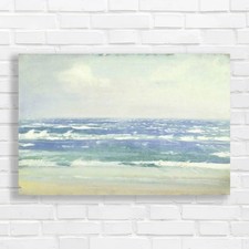Soft Coastal Seascape Original Canvas Print Large Picture Wall Art