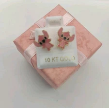 little stitch earrings gold 10K mexican / aretes de little stitch oro de 10K M.