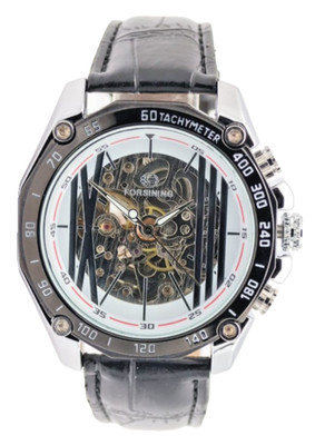 FORSINING - HERREN - AUTOMATIK - UHR - LEDER - SKELETTUHR - NEU - 48MM